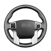 MEWANT Hand Stitch Carbon Fiber Car Steering Wheel Cover for Toyota Land Cruiser Prado 2010-2017 / Tundra 2014-2020 / Tacoma 2012-2019 / 4Runner 2010-2020 / Sequoia 2014-2020