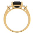 thumbnail image 4 of Three-Stone Engagement Ring for Women - 2.32ct Natural Onyx in 14K Yellow Gold Promise Ring, 4 of 5