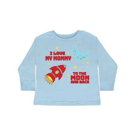 

Inktastic I Love My Mommy to the Moon and Back Gift Toddler Boy or Toddler Girl Long Sleeve T-Shirt