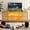 Natural wood, variant on GUNAITO TV Stand for TVs up to 75", Big TV Stand for Living Room with 4 Drawers and LED Lights, Entertainment Center with Storage, Walnut