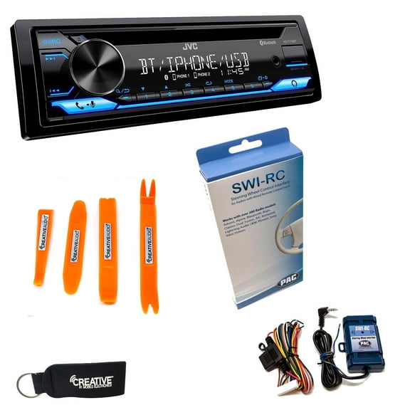 JVC KD-T710BT - CD Receiver featuring Bluetooth, Front USB, AUX, Amazon Alexa   Swi-RC Steering Wheel Control Interface