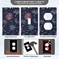 thumbnail image 3 of Yayeee Blank Wall Plate Cover 1-Gang 4.5"x2.7" Home Unused Decorative Outlet, Red and Blue Fireworks Pattern, 3 of 7