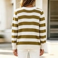 thumbnail image 5 of Fesfesfes Women's Striped Color Block Knit Sweater Round Neck Long Sleeve Soft Warm Cozy Lightweight Casual Pullover Top for Fall Winter Daily Wear, 5 of 6