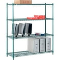 thumbnail image 2 of Nexel Wire Shelving, Green Epoxy, 54"W X 18"D X 63"H, 2 of 5
