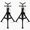 Black, variant on Memoryfield 2 Pack V Head Tripod Pipe Jack Stand, 1/8"-12" Pipe Support Rest, 2500 LB, Adjustable 28"-52" Folding Portable Pipe Stand for Welding Pipe, Black