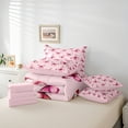 thumbnail image 6 of jejeloiu Cute Butterflies 7-Piece Bedding Comforter Set,Cartoon Butterfly King Bedding Sets,Girls Pink Bed Sheets For Princess,Super Cozy Room Decor Reversible, 6 of 8