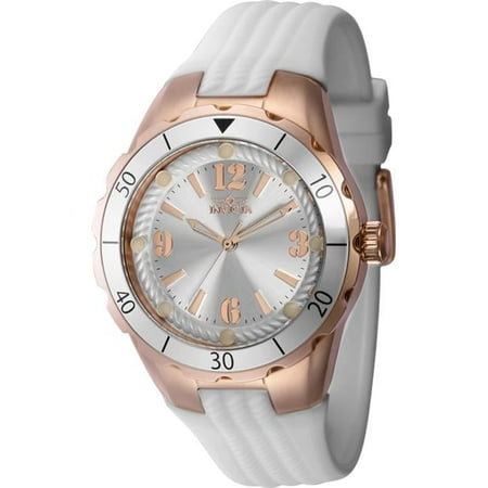 Invicta Womens Angel Quartz 3 Hand Dial Watch, Silver
