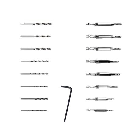 

17Pcs Hinge Boring Kit High-Speed Steel Hinge Hole Punch Kit Self-Centering Bit Set Multipurpose Drill Bit Set for Woodworking Plank Door and Window Hinge