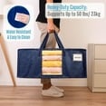 thumbnail image 6 of VENO 2 Pack Moving Bags Extra Large Storage Bags for College Move-In, Heavy-Duty Storage Totes, Packing Boxes, and Wardrobe Moving Supplies - Durable Laundry Bags for Clothes (Blue w/Window), 6 of 8