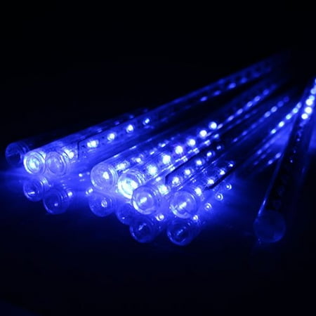 Blue Kitchen Lights Meteor Rain Lights LED Falling Drop Lihgt 8 Tube 160 LED Snowfall Shower Light Waterproof Light for Chirstmas Holiday Party Decoration Light 12 Inch - Blue ()