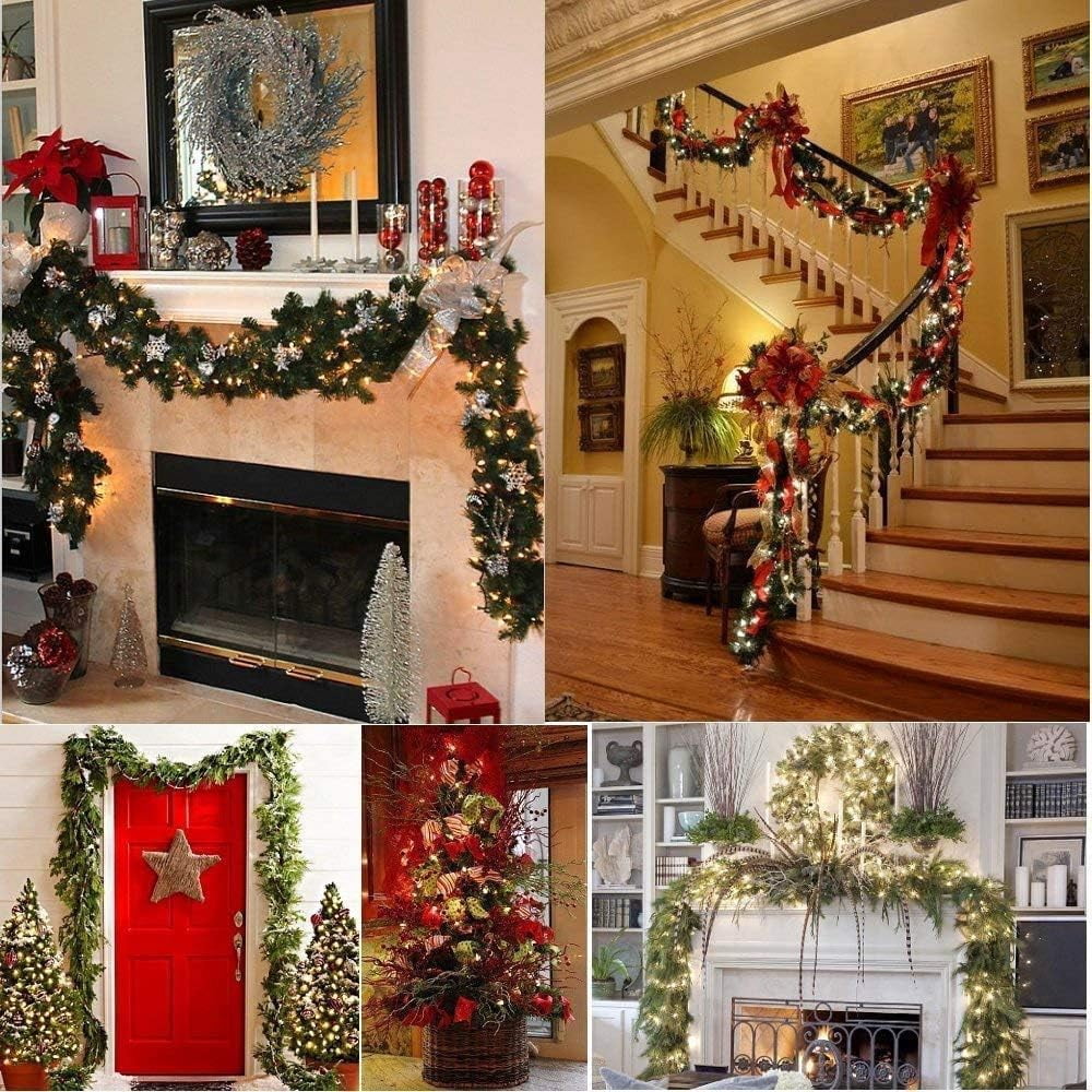50 LED Battery Operated String Lights 18ft C3 Christmas Lights for Indoor Outdoor Wreath Party Decoration,Warm White