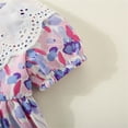 thumbnail image 5 of ASFGIMUJ Baby Dress Girl Short Sleeve Floral Prints Lace Ruffles Princess Dress Dance Party Dresses Clothes Girls Pageant Dresses,Size 12 Months—18 Months, 5 of 9