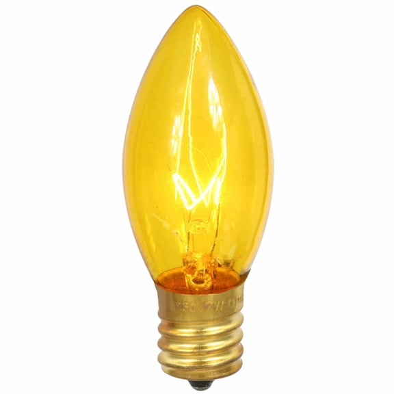 Vickerman C9 Transparent Gold Replacement Bulb, 7 Watt, 130 Volt, UL, E17 Base, box of 25