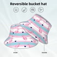thumbnail image 2 of Rocae Flamingo1 for reflective Bucket Hat for Men Women Summer Beach Travel Summer Cap, 2 of 6