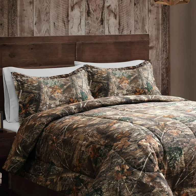 Realtree Edge Camo Queen Comforter Set 3-Piece, Forest Woods