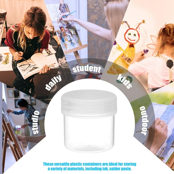 MLINS  6 Pcs Paint Bucket Outdoor Storage Buckets with Lids Sealed Jar