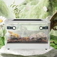thumbnail image 4 of Plastic Reptile Feeding Box with Wheels,Reptiles Breeding Enclosure Cages Transparent Amphibians Habitat Terrarium Tank Portable Transport Container for Lizard,Bearded Dragon(White), 4 of 10
