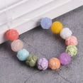 thumbnail image 5 of U8MO 10pcs Flower Carving Round 10mm Artificial Coral Loose Beads For Jewelry Making-Gradual Lt Orange, 5 of 6