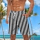 thumbnail image 2 of Mens Pantalones Cortos Cintura Elástica con Bolsillos Pantalones Cortos de Impresión de la Moda Casual, Pantalones de Playa de Cintura Elástica con Bolsillos, Poliéster, 2 of 5
