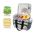 thumbnail image 2 of FORMRS Insulated Cooler Bag 24 Cans Capacity Soft Leakproof Lunch Box with Side Pockets, Purple Doodle Pattern, 2 of 7