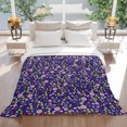 thumbnail image 3 of Flannel Throw Blanket for Couch Sofa Bed, Watercolor Pastoral Flowers Soft Cozy Warm Fuzzy Blanket 40x50in, 3 of 9