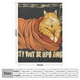thumbnail image 4 of Orinice Funny Cat Blanket for Girls Women Cat Gifts for Cat Lover Ultra Soft Cozy Cute Cat Fleece Throw Blanket Kitten Fuzzy Plush Bedding Blanket for Bed Kids Adults 40x50in, 4 of 6