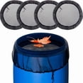 thumbnail image 2 of ERDOUY 2-Pack Black Insect-Proof Debris-Filtering Bucket Mesh Cover, 59" Diameter Durable Rain Barrel Screen Net for Rainwater Collection, 2 of 5