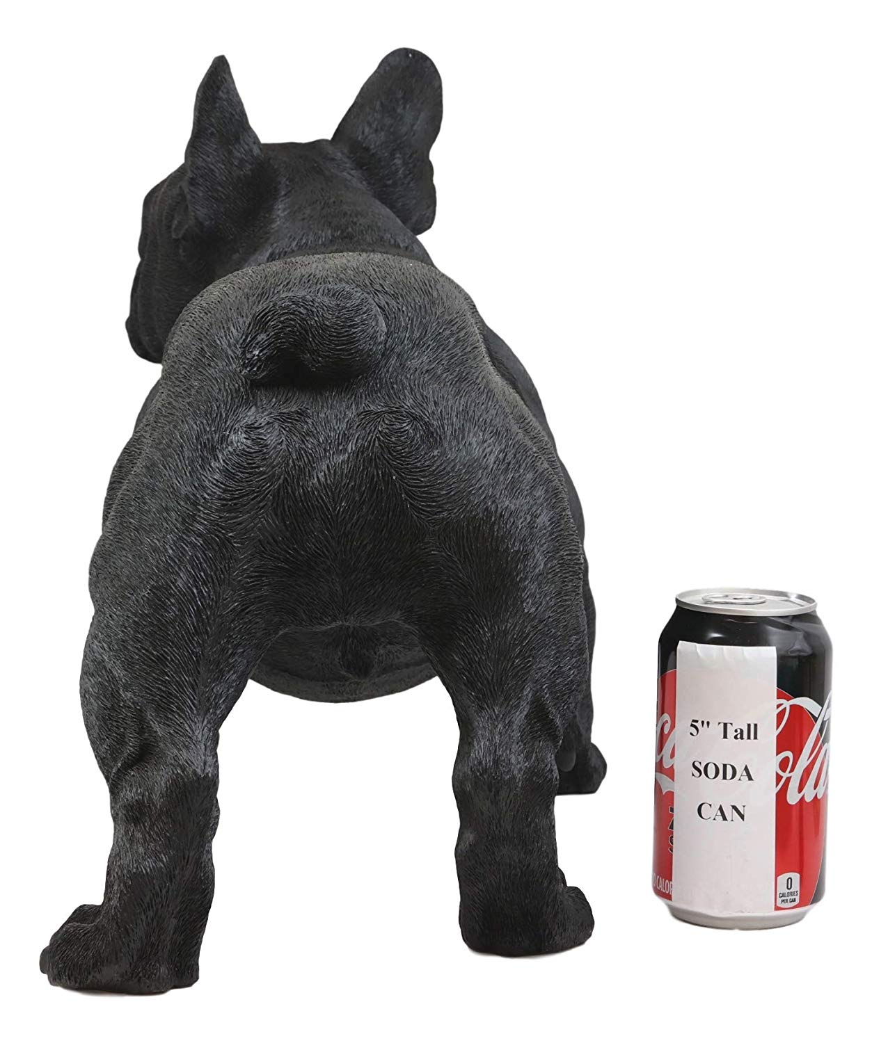 Ebros Adorable Large Lifelike Realistic Black French Bulldog Statue with Glass Eyes 19.5" Long Frenchie Figurine Pedigree Breed Animal Theme Dogs Puppy Puppies Sculpture - image 4 of 4