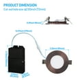 thumbnail image 7 of 48 Pack 7W 3 Inch Ultra-Thin LED Recessed Light with J-Box, Dimmable, 400lm Slim Panel Downlight, Oil Rubbed Bronze, 2700K Soft White, 7 of 7