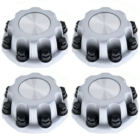 Set of 4 Replacement Aftermarket SILVER Center Caps 16
