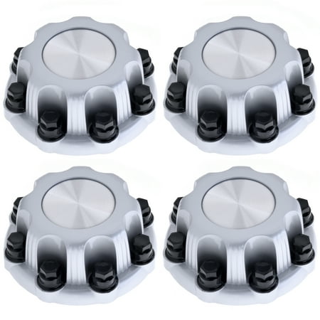 2500 Pickup Hub - Set of 4 Replacement Aftermarket SILVER Center Caps 16
