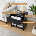 thumbnail image 6 of Wirrytor Nightstand with Charging Station for Bedroom with 1 Drawer and Shelf, Wood Wide Bedside Table with Storage for Home Office, End Table for Living Room,Black, 6 of 9