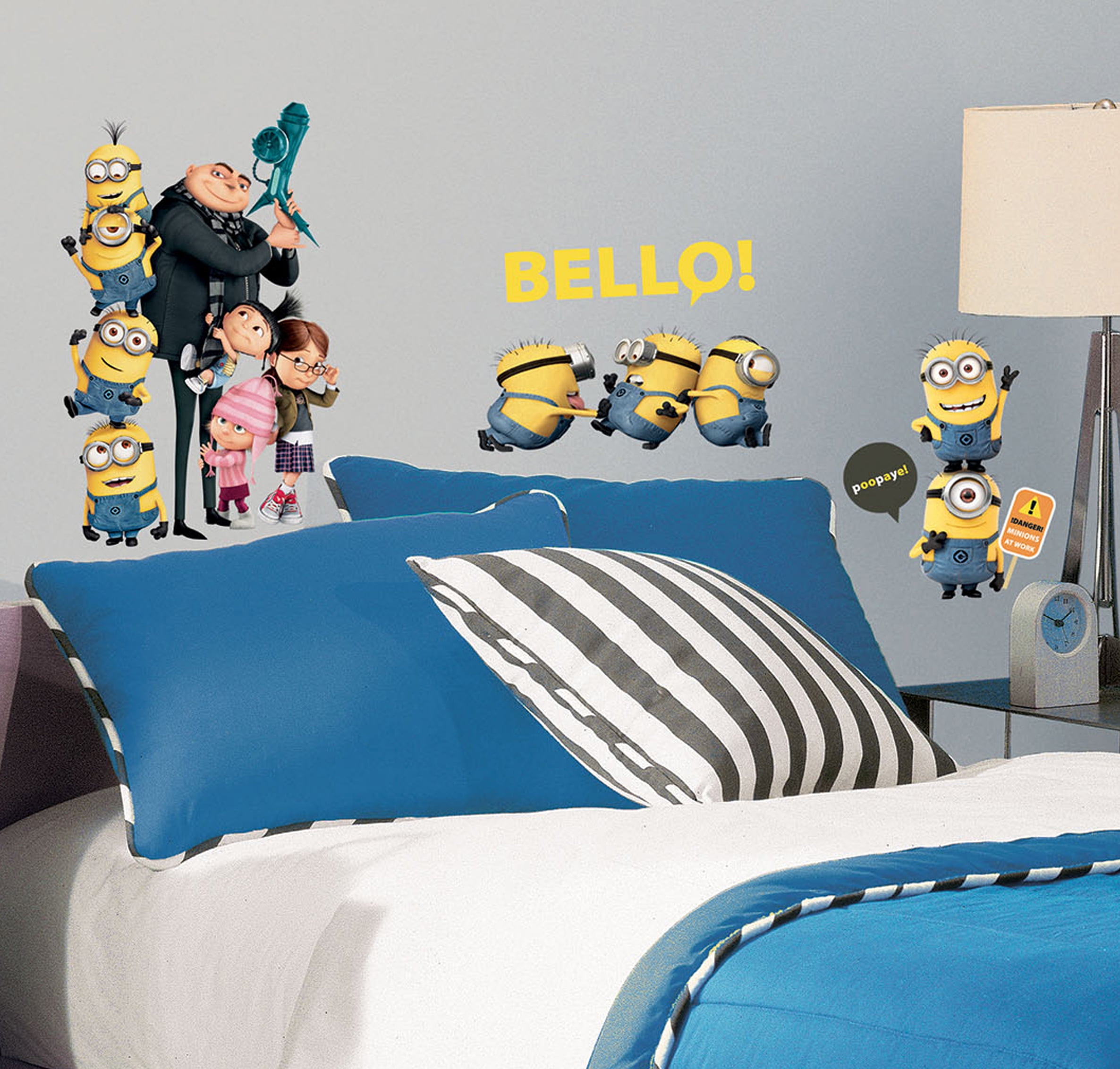Details about   NEW DESPICABLE ME MINIONS  PEEL & STICK WALL DECALS DRY ERASE 