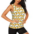 thumbnail image 2 of Balery Yellow Pears Camiseta sin mangas estampada ligera para mujer, tops de entrenamiento sin mangas, camisetas de yoga transpirables de secado rápido.-Medium, 2 of 7