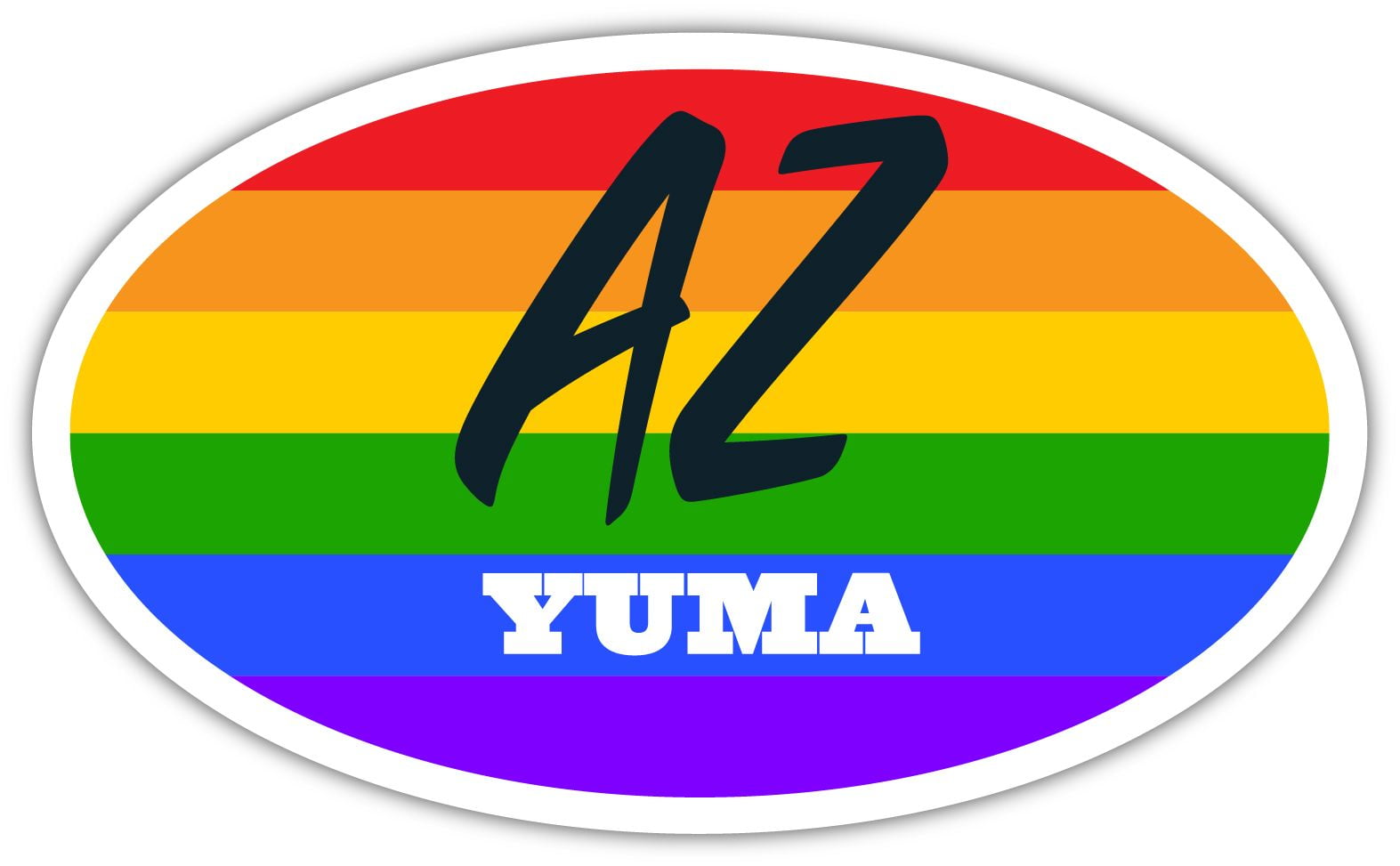 Yuma AZ Arizona Yuma County Rainbow Pride Flag 6 Stripes Pride Flag