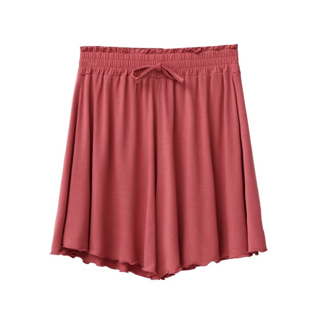 Pantalones cortos de dormir de estilo coreano para mujer, ropa de dormir de verano, ropa de casa, cintura elástica, volantes, ropa de habitación sólida, nuevo