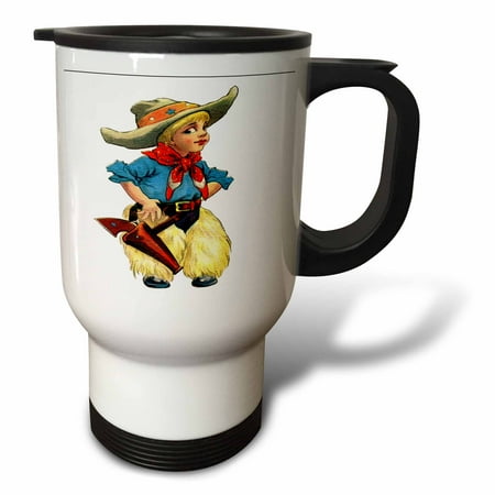 

3dRose Cute Cowgirl - Travel Mug 14-ounce Stainless Steel