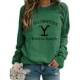 thumbnail image 1 of Women's Yellowstone Dutton Ranch Printed Shirts Round Neck Long Sleeve Sweatshirts, 1 of 2