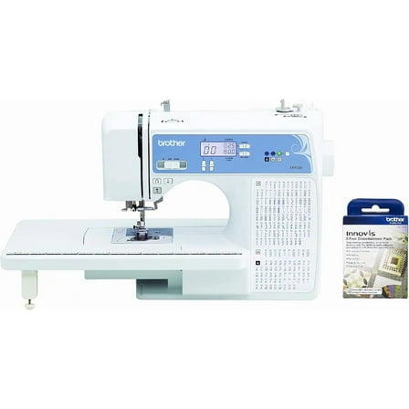 Brother XR9550 Computerized Sewing and Quilting Machine, 165 Built-In Stitches, Wide Table and SA5FTPKG 5-Foot Embellishment Pack