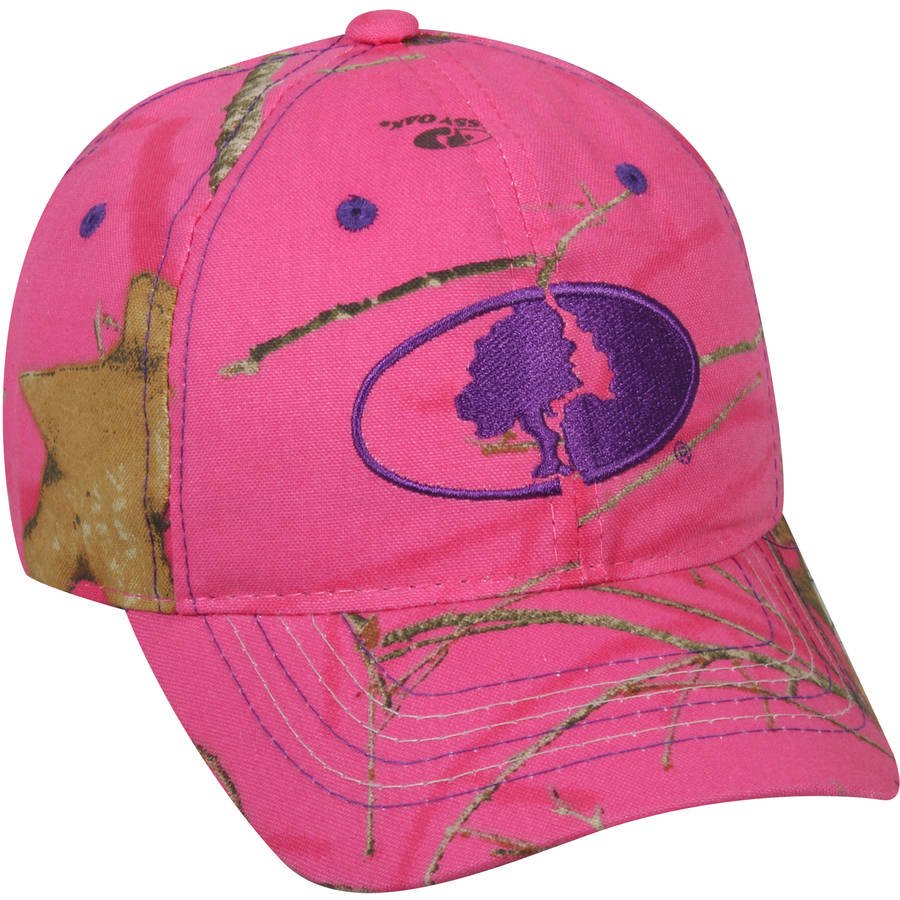 Women's Mossy Oak Camo Cap, Mossy Oak Lifestyles Pink Camo, Adjustable