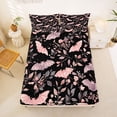 thumbnail image 5 of Homewish Halloween Pink Bat Bed Sheets,Floral Vine Print Full Size Sheets,Black Blush,4 Pieces,1 Flat Sheet,1 Fitted Sheet and 2 Pillowcases, 5 of 6
