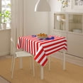 thumbnail image 6 of Nautical Anchor Red Stripes Soft Tablecloth Square Dinng Table Covers for Kitchen & Table Linens 60" x 60", 6 of 8