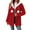 Z1 Red, variant on Maplenight Hooded Fleece Jacket for Women Button Down Thermal Winter Coat Casual Soft Fall Teddy Outerwear Fuzzy Coats