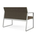 thumbnail image 5 of Lesro Gansett Steel and Fabric Waiting Room Guest Reception Loveseat in Silver/Peppercorn/Brown, 5 of 5
