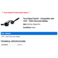 thumbnail image 2 of Turn Signal Switch - Compatible with 1997 - 2003 Chevy Malibu 1998 1999 2000 2001 2002, 2 of 2