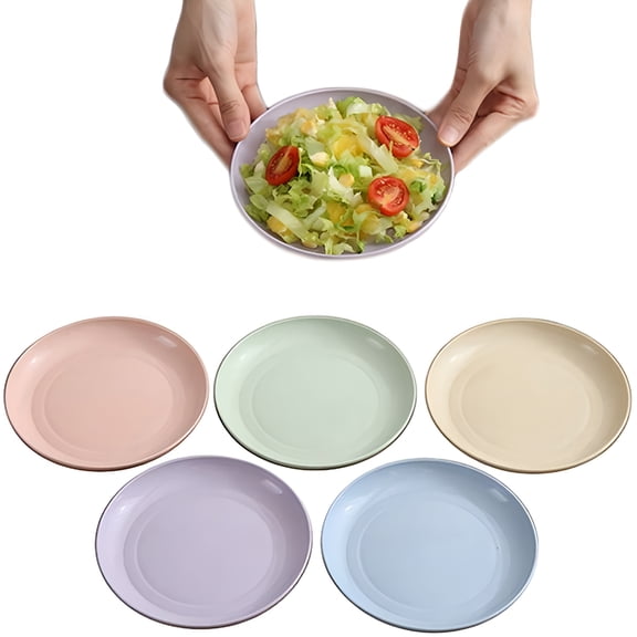 ACDANC Saucer Small Dessert Plate Wheat Straw Table Service Crockery,Dinner Dish,Appetizers,Seasoning Dish Sauces Salt Snacks Small Plate,Robust,Microwave