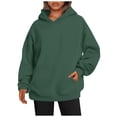 thumbnail image 2 of Mode Quotidienne des Femmes Sweat-Shirts Décontractés à Col Rond à Manches Longues Sweat-Shirts de Couleur Unie Café L, 2 of 5