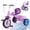 Purple, variant on Babyjoy Foldable Toddler Tricycle with Lighting Wheels, Adjustable Seat, Storage Basket Purple