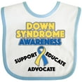 thumbnail image 3 of Inktastic Down Syndrome Awareness Support, Educate, Advocate Boys or Girls Baby Bib, 3 of 4