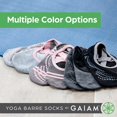 thumbnail image 2 of Gaiam Calcetines de barra de yoga – Accesorios de agarre antideslizantes con dedos pegajosos para mujeres y hombres – Pure Barre Hot Yoga Pilates Ballet Dance Home – Frost 2 unidades, 2 of 5
